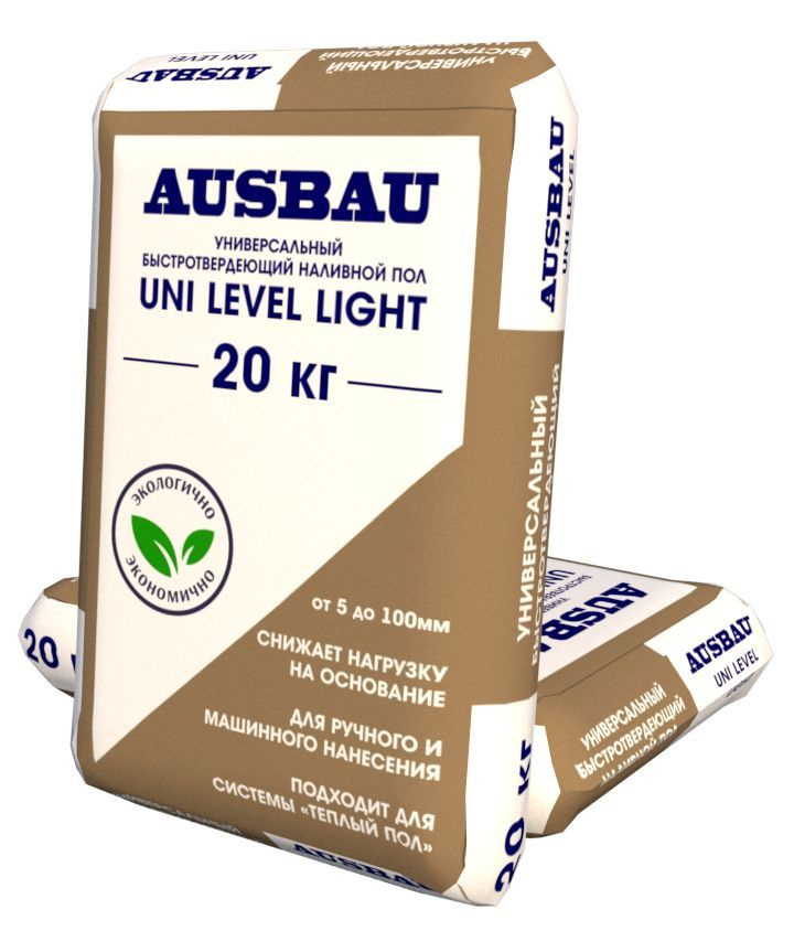 Пол наливной AUSBAU UNI LEVEL LIGHT универсальный быстротвердеющий 20 кг  #1