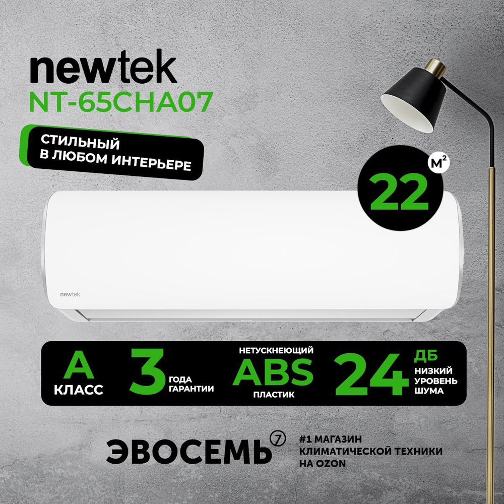 Сплит-система NewTek NT-65CHA07, для помещения до 22 кв.м. - купить по  доступным ценам в интернет-магазине OZON (1099383667)