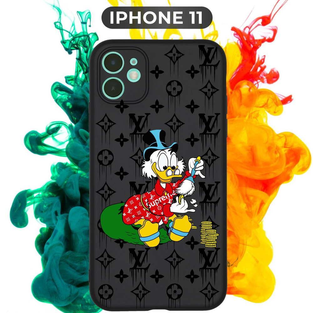 Силиконовый чехол с рисунком Scrooge McDuck/Скрудж Макдак на Apple IPhone  11/Айфон 11 - купить с доставкой по выгодным ценам в интернет-магазине OZON  (671207702)