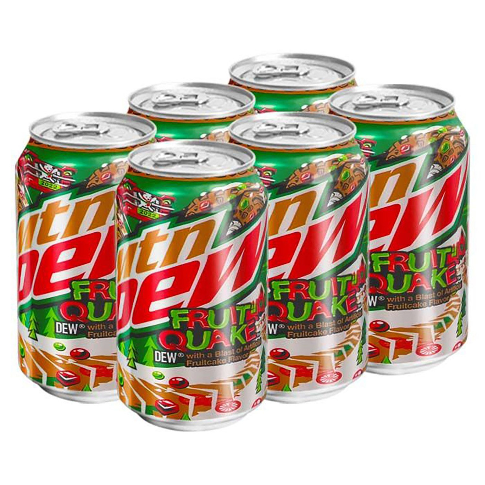 Газированный напиток MTN Dew (Mountain Dew) Fruit Quake (США), 355 мл ...