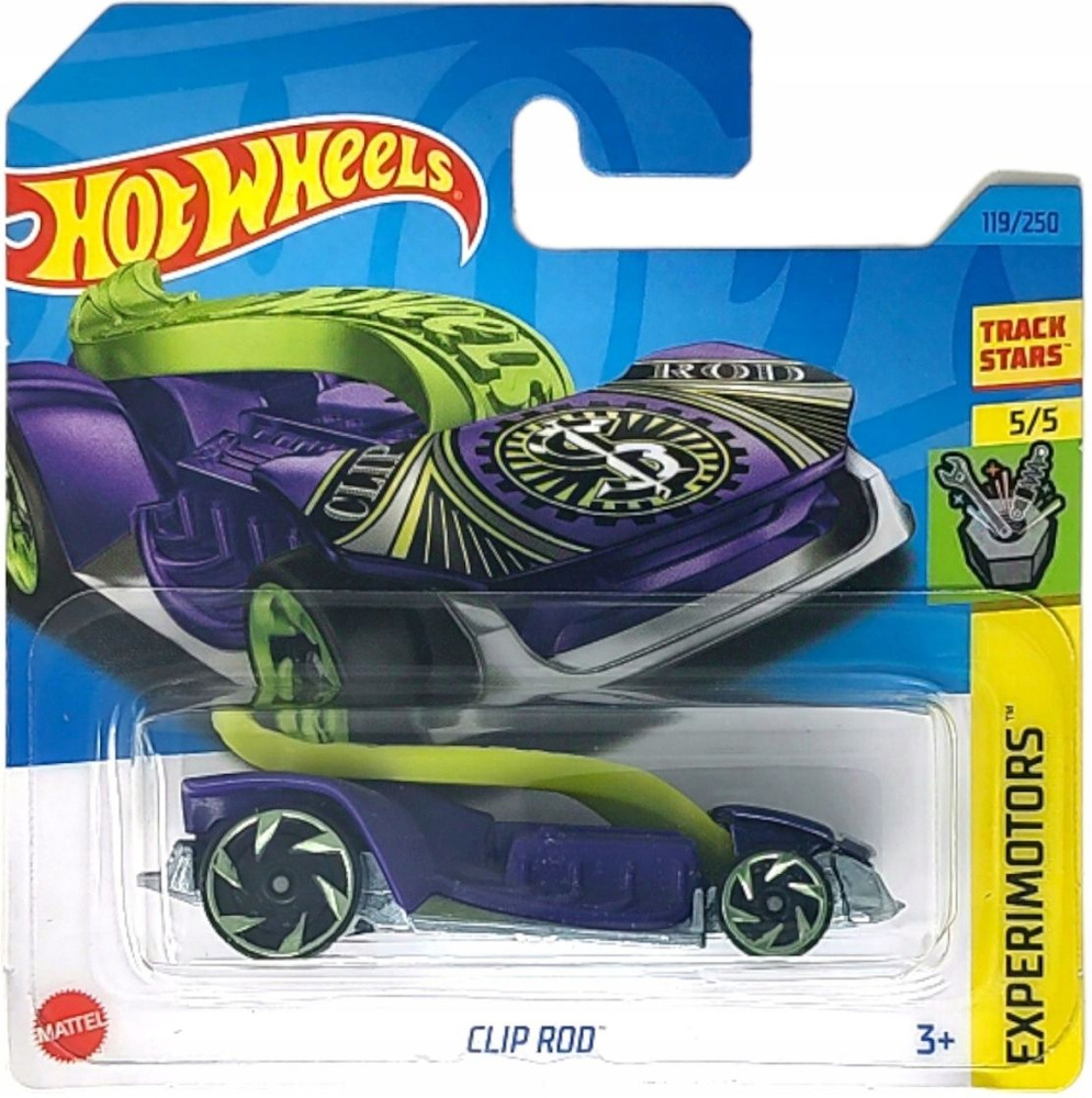 Игрушечная машинка Hot Wheels Clip Rod Purple (базовая коллекция 2023 г,  119/250) - купить с доставкой по выгодным ценам в интернет-магазине OZON  (1264346263)