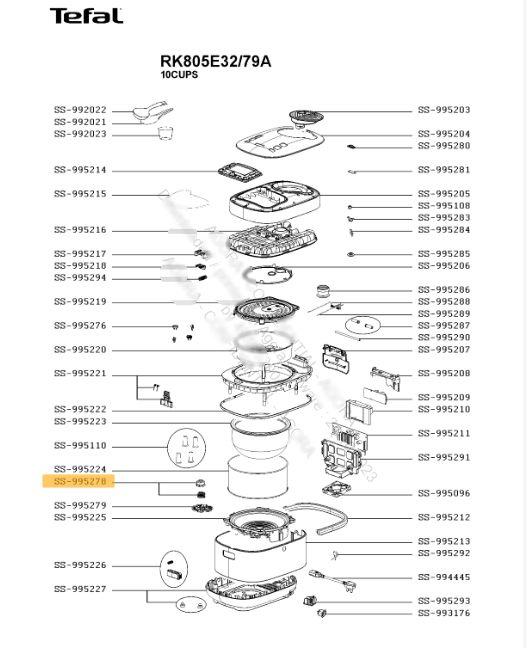 SS-995278 Детектор для мультиварки (пароварки) Tefal - купить с ...