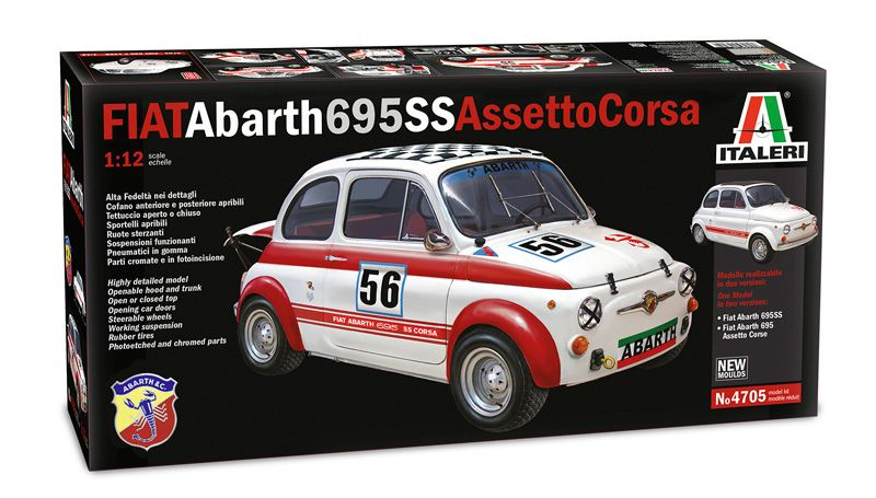 Сборная модель Автомобиль FIAT Abarth 695SS Assetto Corsa, Italeri 1/12, 4705 #1