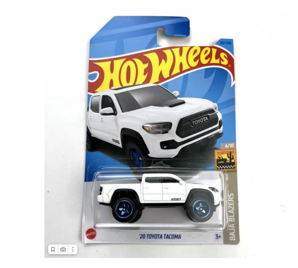 Машинка базовая Hot Wheels 20 Toyota Tacoma белый - купить с доставкой по  выгодным ценам в интернет-магазине OZON (1284158014)