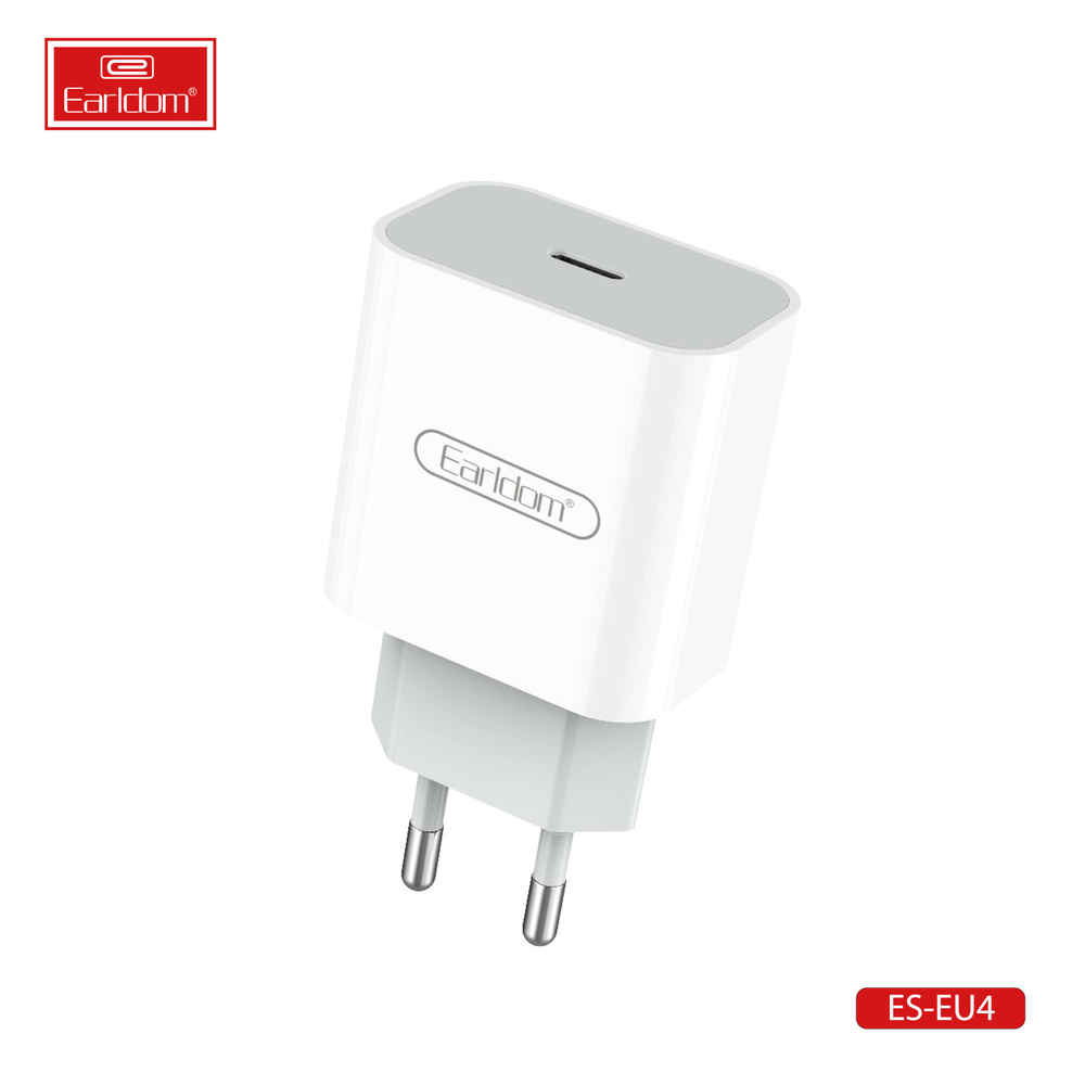 Сетевое зарядное устройство Earldom MR_EARLDOM_WALL_CHARGER_1, 20 Вт, USB  Type-C, Quick Charge 3.0, Power Delivery - купить по выгодной цене в  интернет-магазине OZON (1408463488)