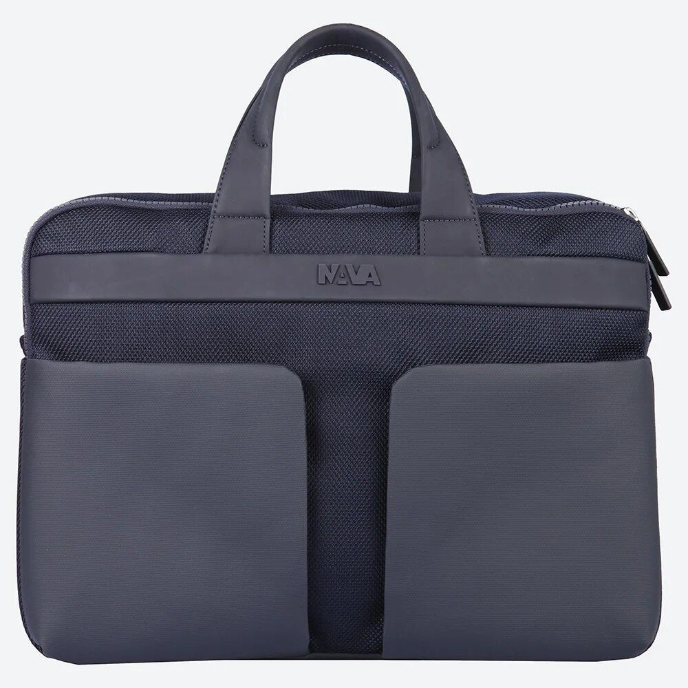 Вместительная мужская сумка для ноутбука и деловых бумаг Nava Design Srl FO007B Синий  #1