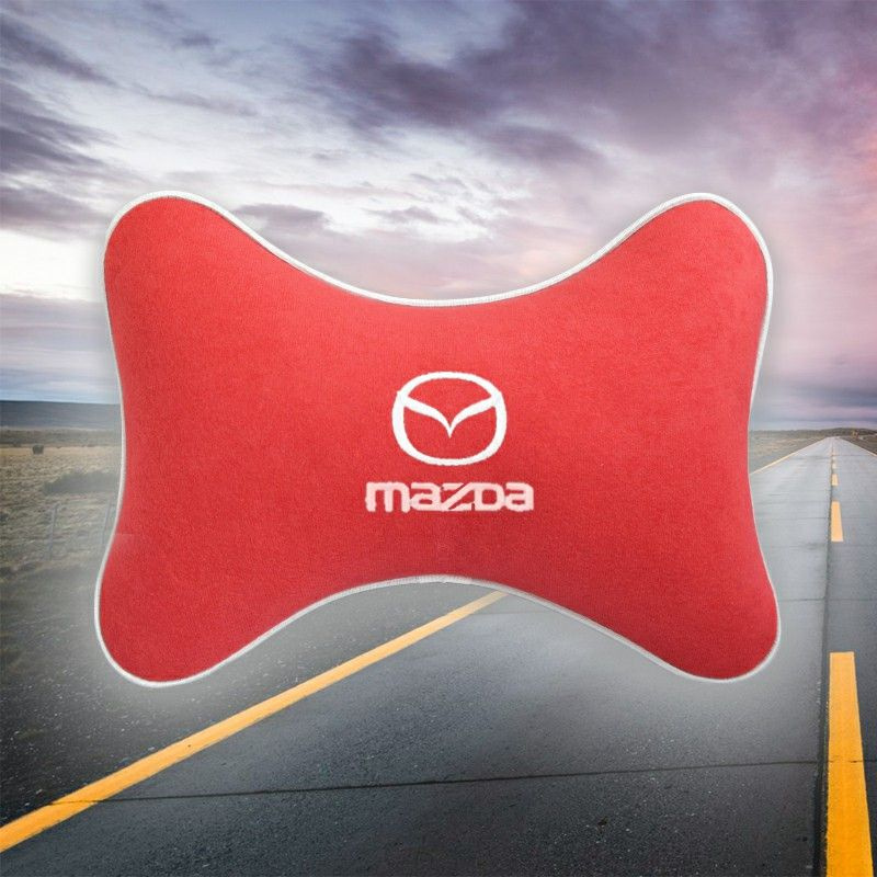 Подушка на подголовник автомобиля из велюра для Mazda #1