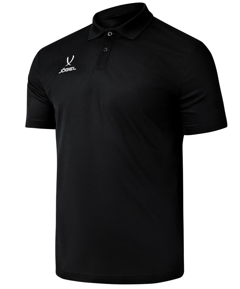 Поло JOGEL, размер 44, 46, цвет черный, 100% полиэстер (пике) 190г ...
