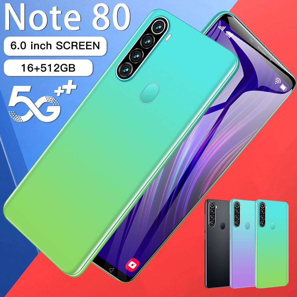 Смартфон Note 80 с сетью 5G и 6,0-дюймовым HD-экраном - купить по ...