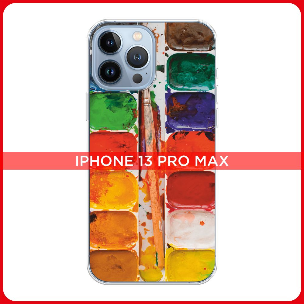 Силиконовый чехол на Apple iPhone 13 Pro Max / Айфон 13 Pro Max Акварель -  купить с доставкой по выгодным ценам в интернет-магазине OZON (322289338)