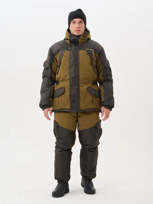 Зимний костюм для охоты и рыбалки "Горный -45" от ONERUS. Ткань: Брезент, таслан. Цвет: Хаки. Размер: #1