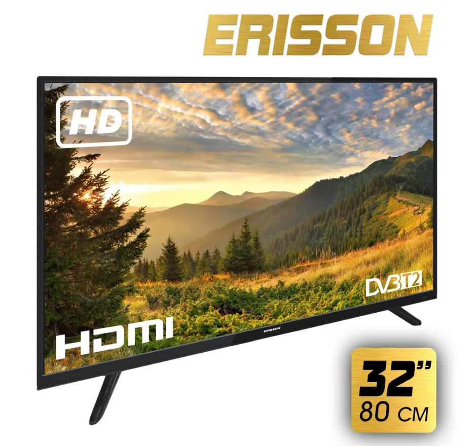 Erisson Телевизор 32LES801T2 32" HD, черный #1