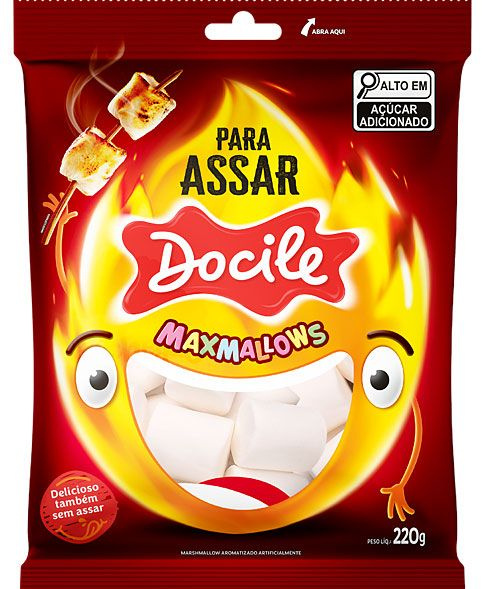 Воздушный зефир DOCILE MaxMallows Fire, маршмеллоу белые трубочки для костра 220 гр., 6шт.  #1