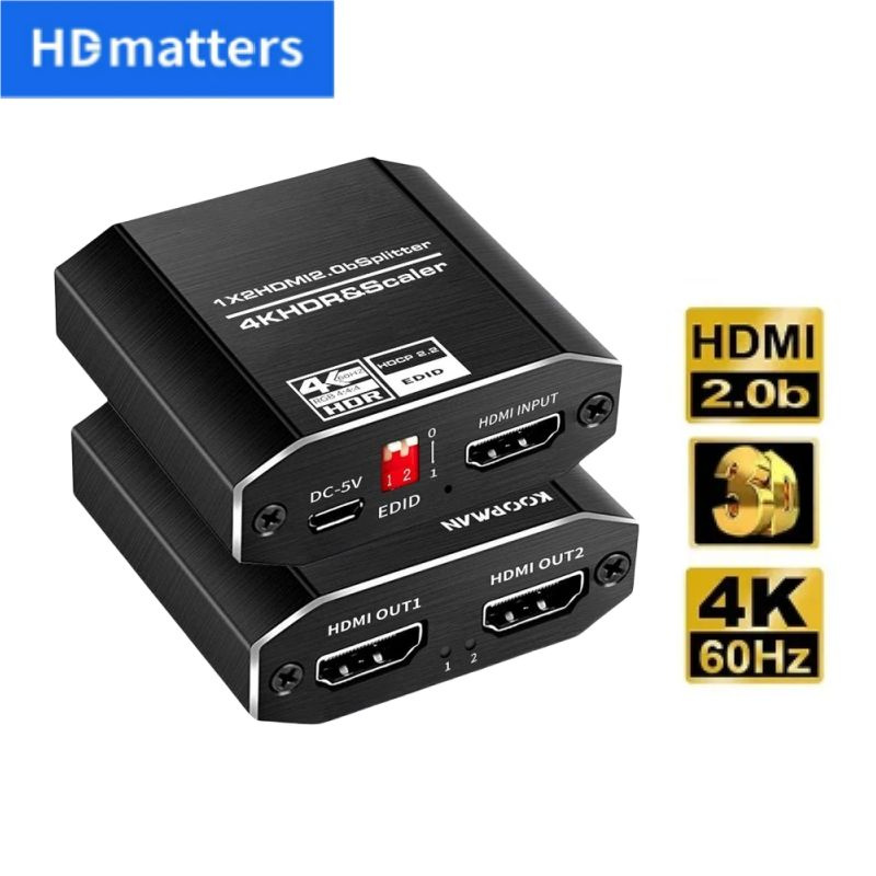 HDMI дисплеи сплиттер 1 в 2 выхода RGB формат с Scalar HDR ...