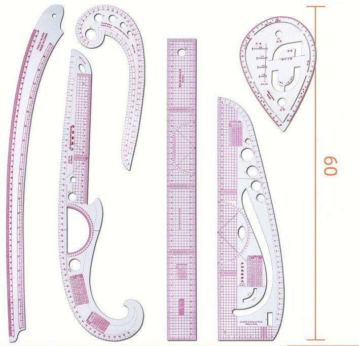 Набор портновских лекал 6 штук #1