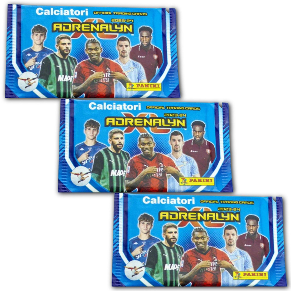 Panini / 3 пакетика футбольных карточек Adrenalyn XL Calciatori 2023-24 / 18 коллекционных карточек с #1