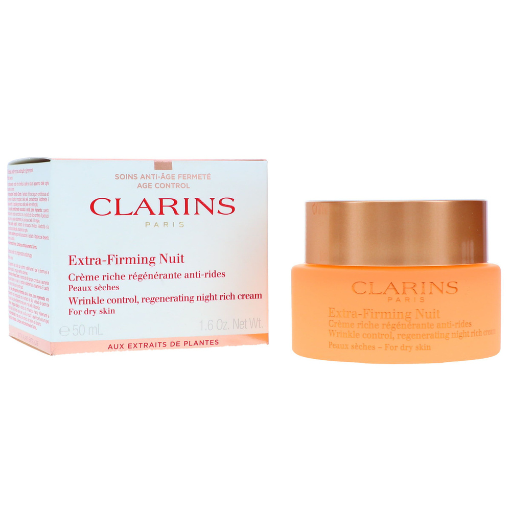 Cla-rins Extra-Firming Nuit Wrinkle Control Регенерирующий ночной насыщенный крем, 1,6 унции  #1