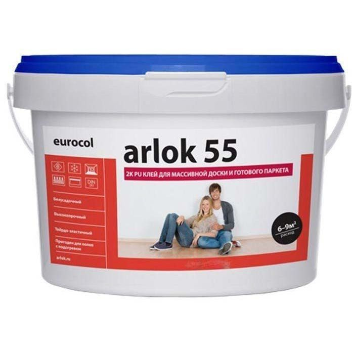 Клей для паркета полиуретановый двухкомпонентный Arlok 55 2-K PU 14 кг  #1
