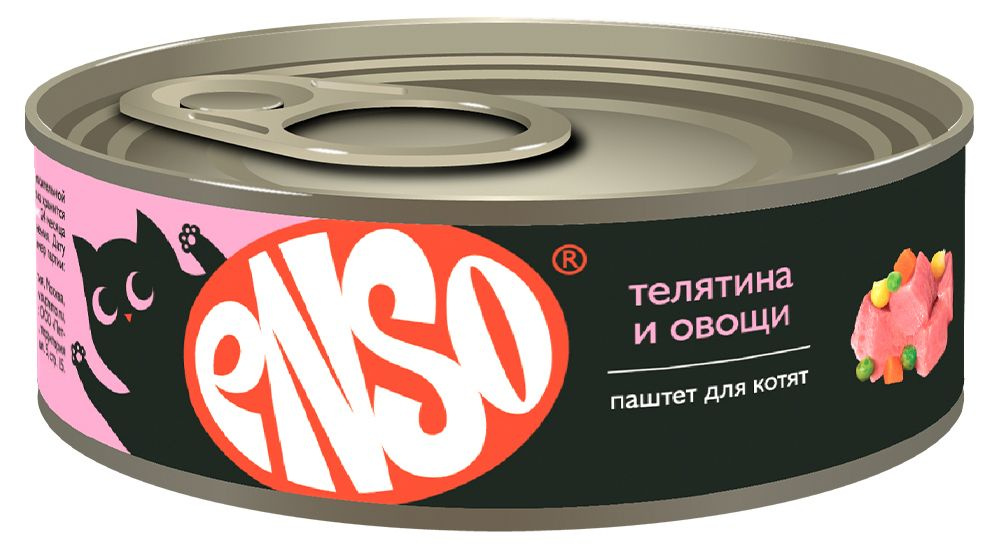 Корм Enso (паштет) для котят, с телятиной и овощами, 100 г x 24 шт  #1