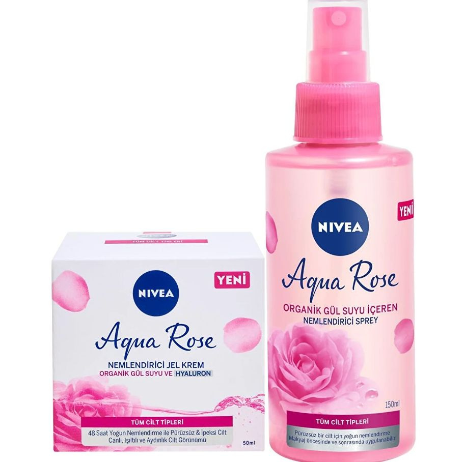 Nivea Aqua Rose Увлажняющий гель-крем для лица 50 мл и увлажняющий ...