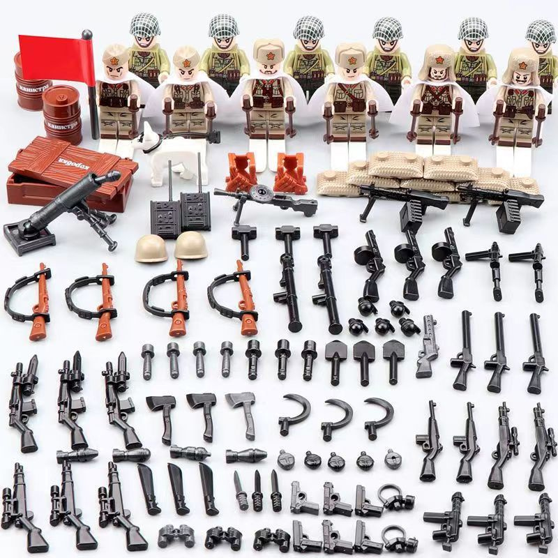 Военные минифигурки Второй мировой войны, строительные блоки, фигурки ...