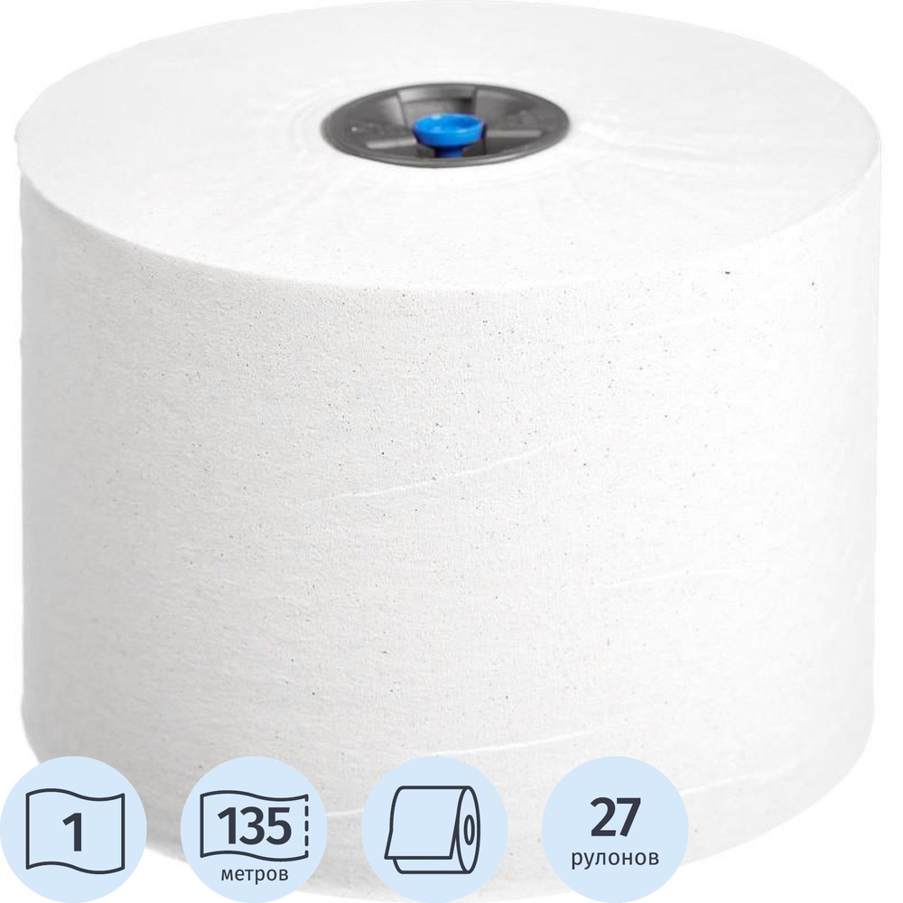 Туалетная бумага Tork, для диспенсера, 1 слой, 27 рулонов по 135 метров ...