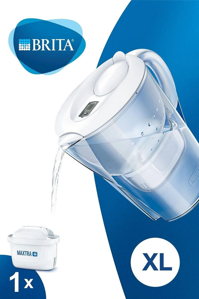 Кувшин с фильтром для воды BRITA Marella XL, 3,5 л с 1 сменным картриджем MAXTRA+ (система 3-кратной #1