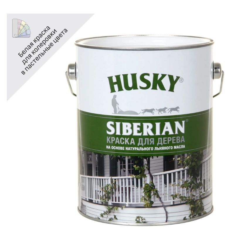 Краска для дерева Husky Siberian 2.7 цвет белый #1