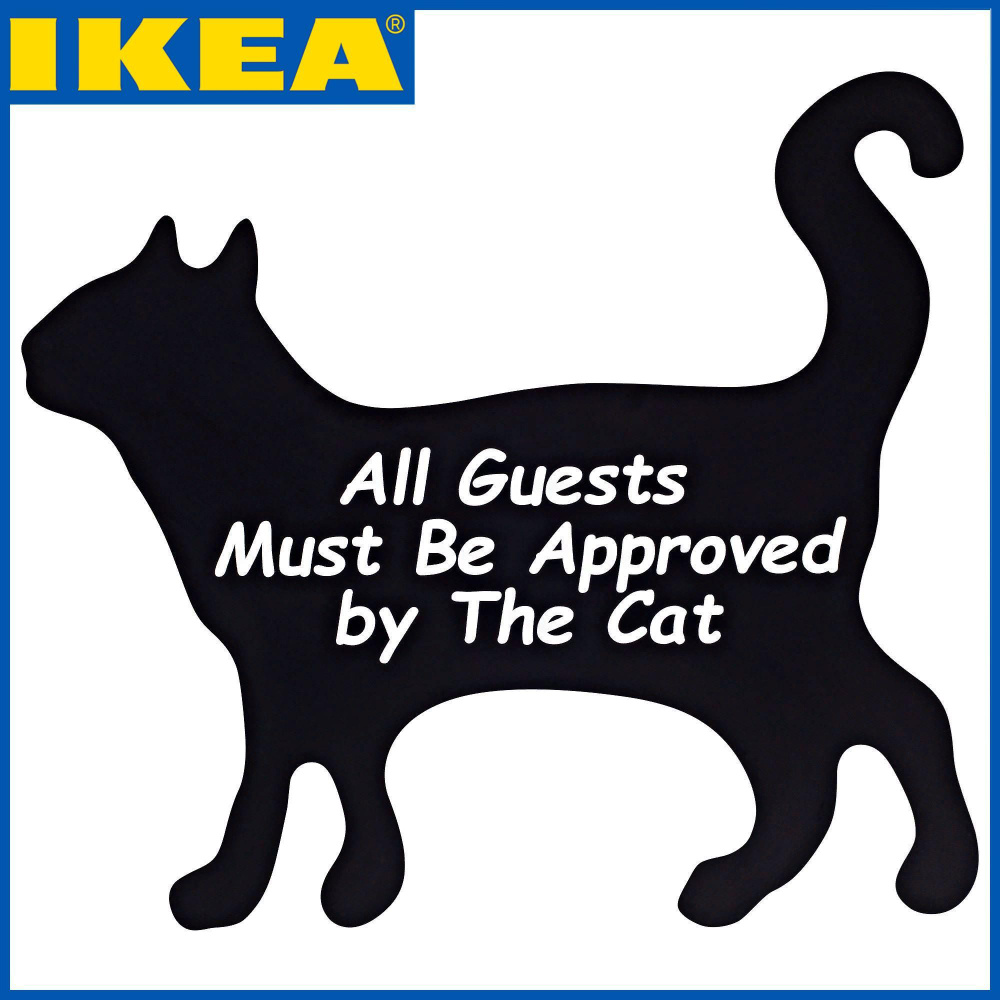 Настенный декор ESSUNGA IKEA /черный кот, 37x33 см./ИКЕА - купить с ...