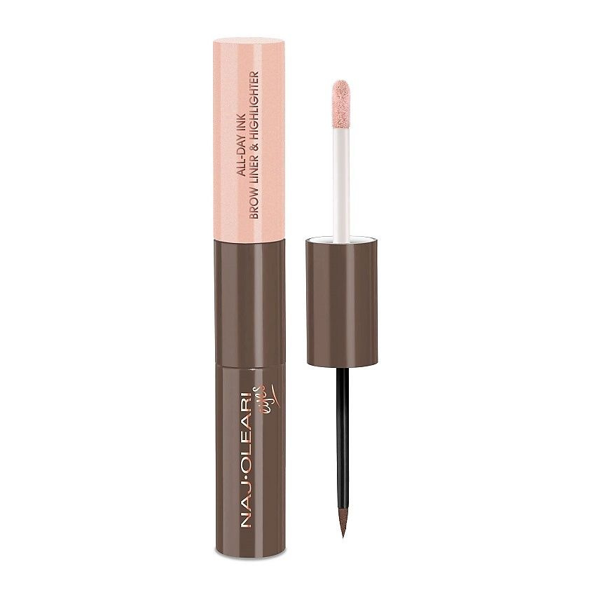 NAJ OLEARI Подводка для бровей и хайлайтер 2-в-1 Browns (All-Day Ink Brow Liner & HighLighter) 2.8 мл #1