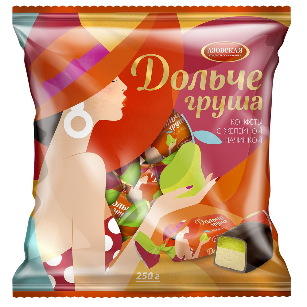Конфеты помадные с желейной начинкой глазированные Азовская ...