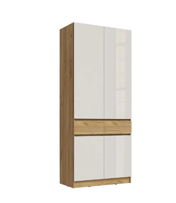 Шкаф распашной НОНТОН Прихожая Роджина Шкаф 2-х ств (Дуб крафт/Белый ...