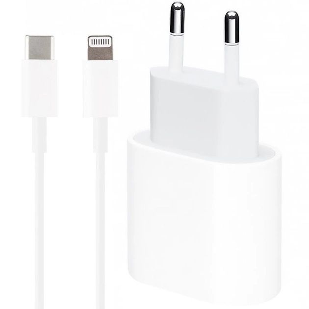 Комплект адаптер питания Apple USB-C 20W+Кабель Apple USB-C to Lightning (1 m)  #1