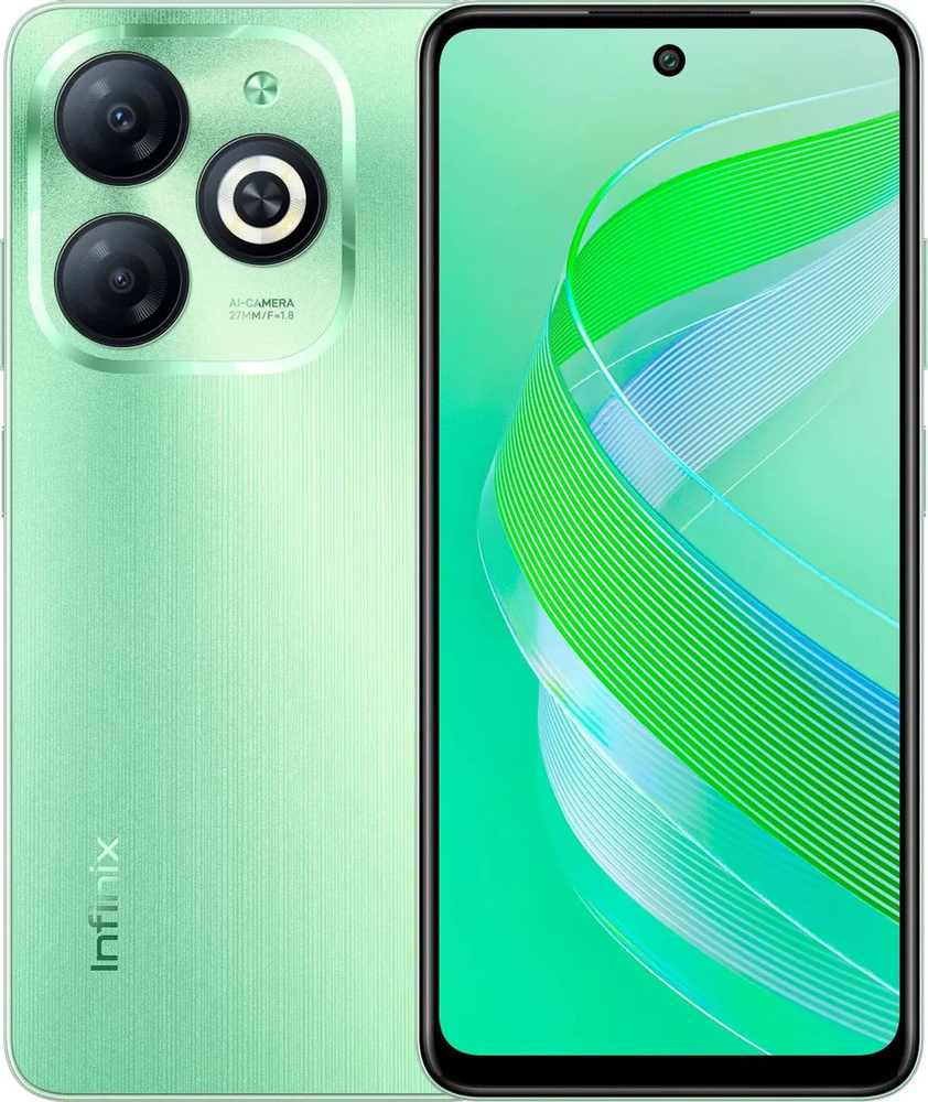 Infinix Смартфон SMART 8 3/64 ГБ, зеленый