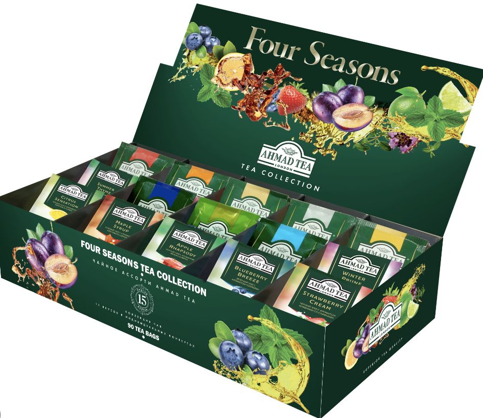 Чайный Набор Ахмад Tea Four Seasons летний 15 вкусов в пакетиках 90 шт  #1
