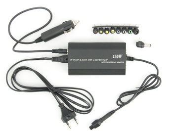 Блок питания (сетевой адаптер) универсальный для ноутбуков 12V-24V / 200W (8 Насадок Авто + Сеть)