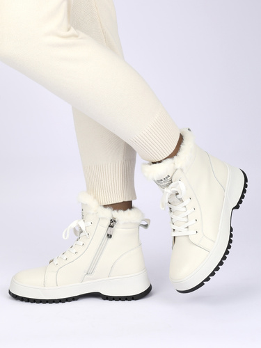 Белые зимние ботинки женские - купить в Belwest