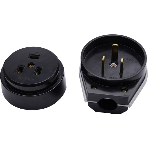 Вилка с розеткой для плиты разборная Stekker "PPG32-51-20" накладная ...