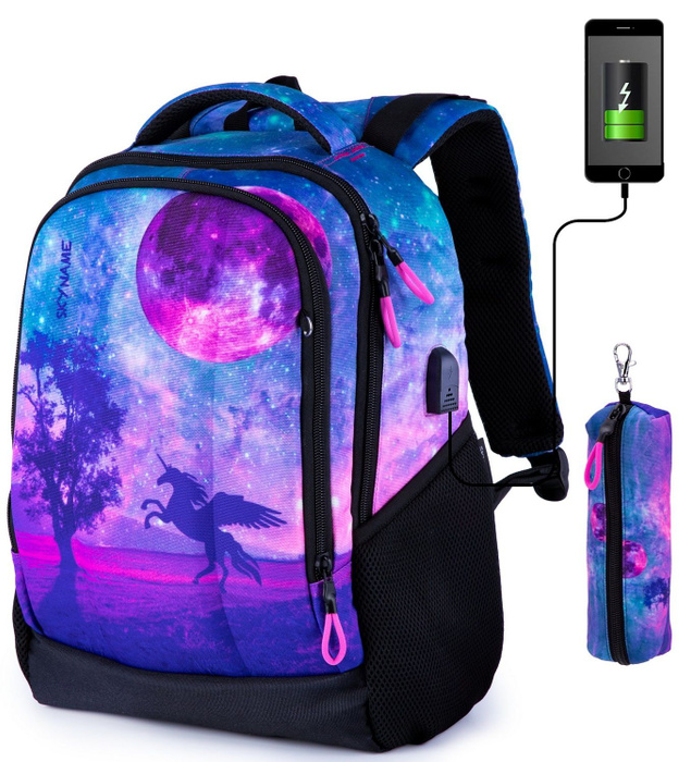 Рюкзак школьный для девочки подростковый с анатомической спинкой, 20 л ...