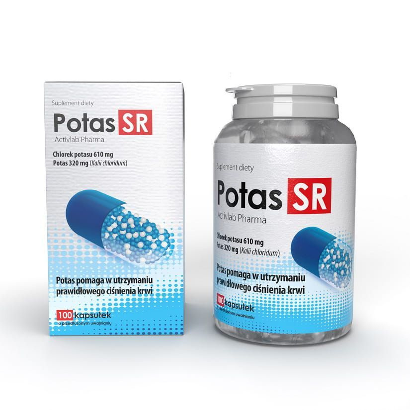 Калий 320 мг Activlab Potassium SR, 100 капсул / Хлорид калия для ...