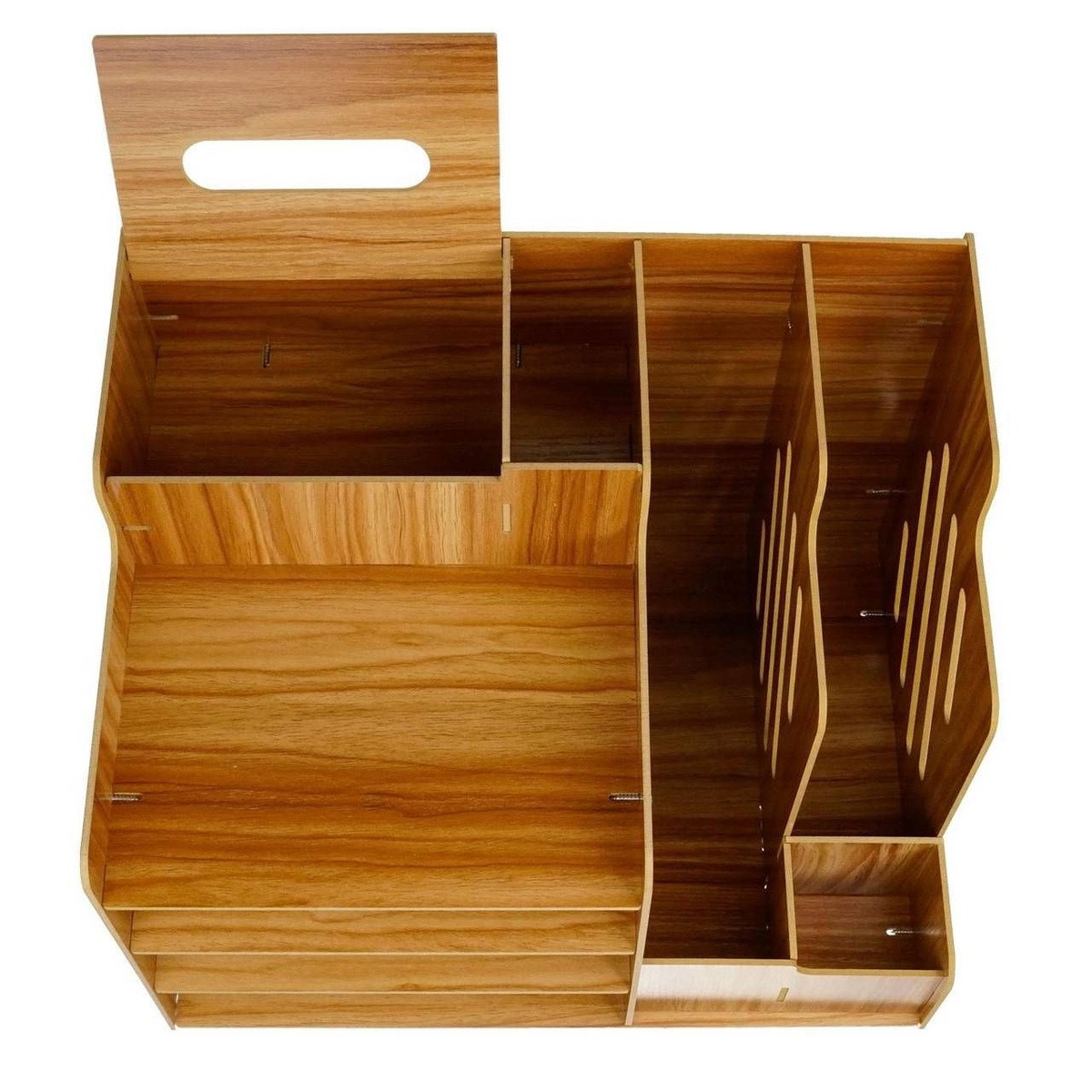 Большая настольная деревянная подставка органайзер для канцелярских ...