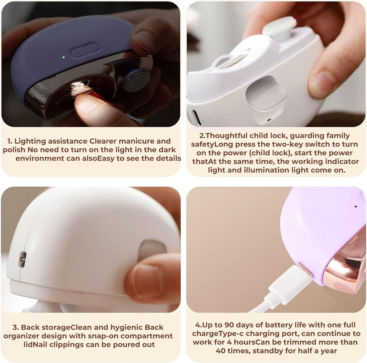 Автоматическая машинка для стрижки ногтей Lydsto Electric Nail Clipper ...