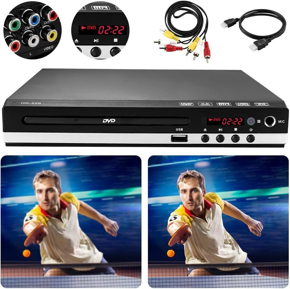 DVD-плеер 4K HD 1080P, поддержка подключения HDMI, Поддержка караоке ...