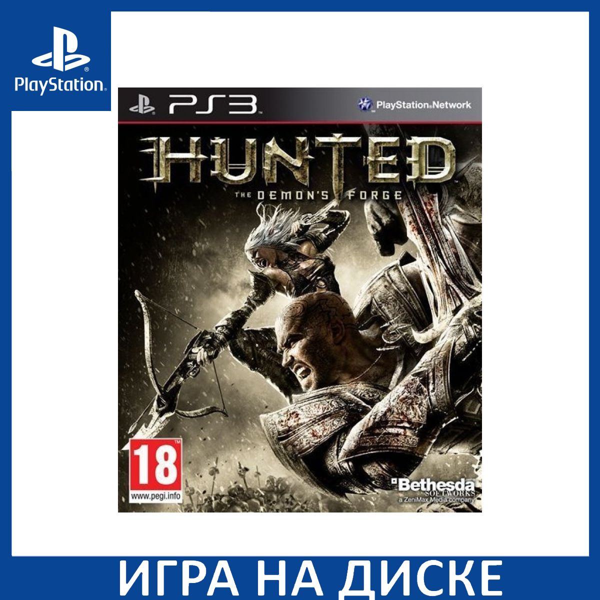 Диск с Игрой Hunted: The Demon's Forge (PS3). Новый лицензионный запечатанный диск.