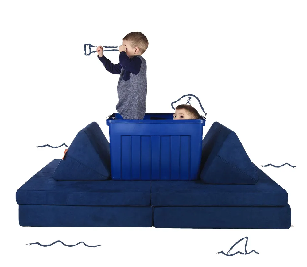 Диван детский Playdivаn Navy с боковыми подушками, синий