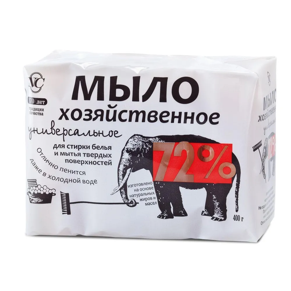 Хозяйственное мыло 72%, 4 шт х 100 г, 4 шт, 100 г