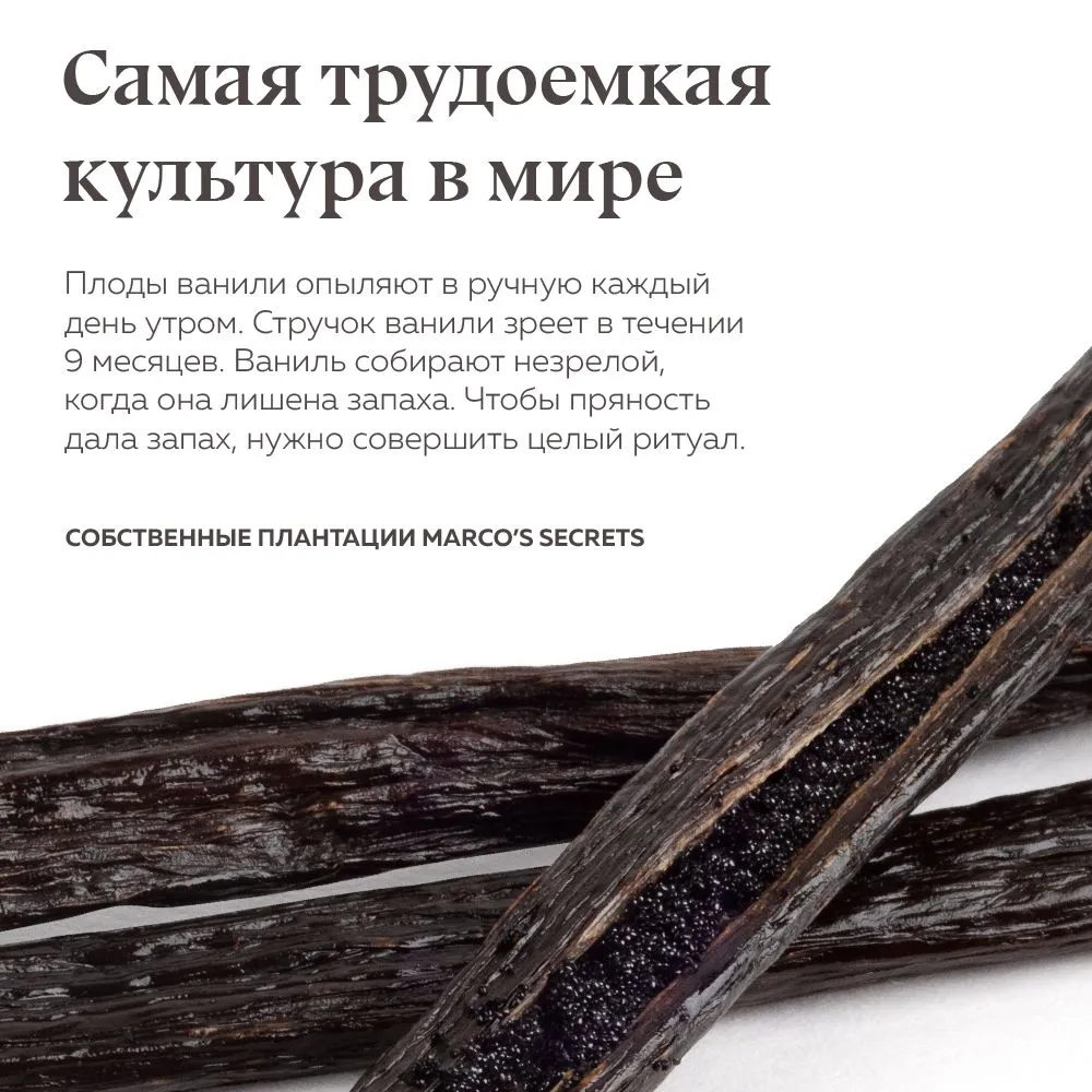 Marco's Secrets Ваниль натуральная 100% молотая, порошок из стручков ванили для десертов, напитков, выпечки, вариант, фото 5