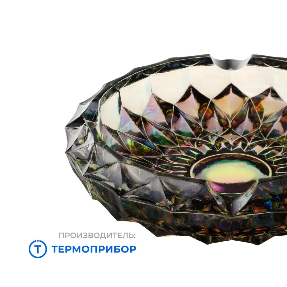 Хрустальная сервировочная ваза (цветная) 17 см, вариант, фото 3
