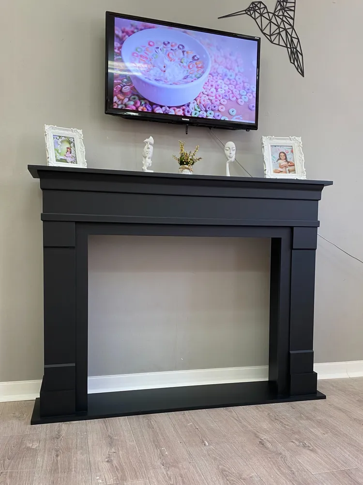 Kamin_decor_msk Портал каминный Ватикан под биокамин, черный, черный, фото 5