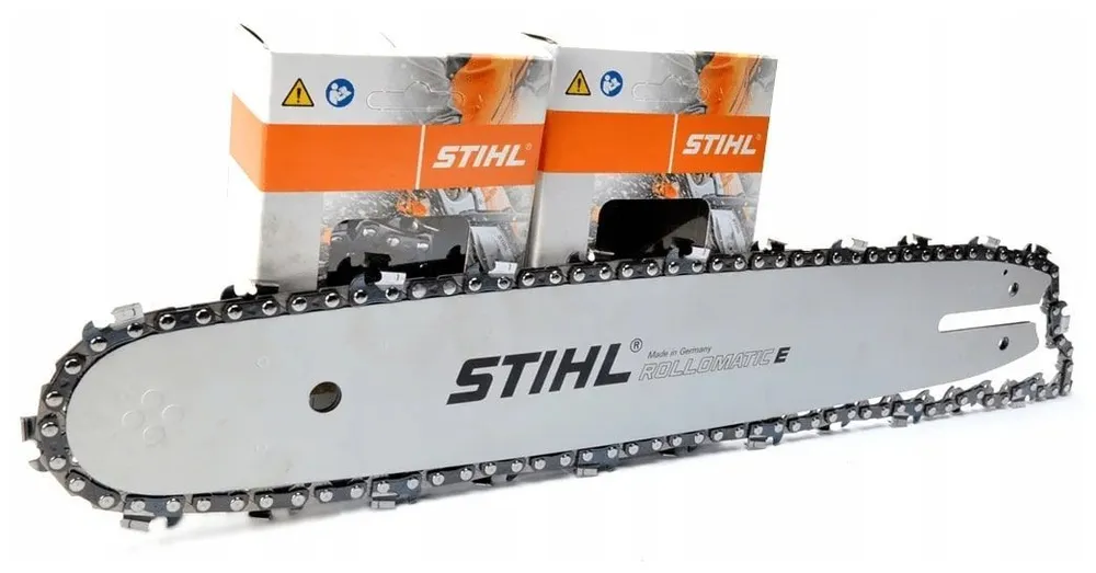 STIHL комбо-набор 1 шина + 2 цепи для бензопилы штиль 180/210/230/250 шина 35 см (14"), шаг 3/8", паз 1,3 мм, 50 звеньев, 3 шт, фото 2